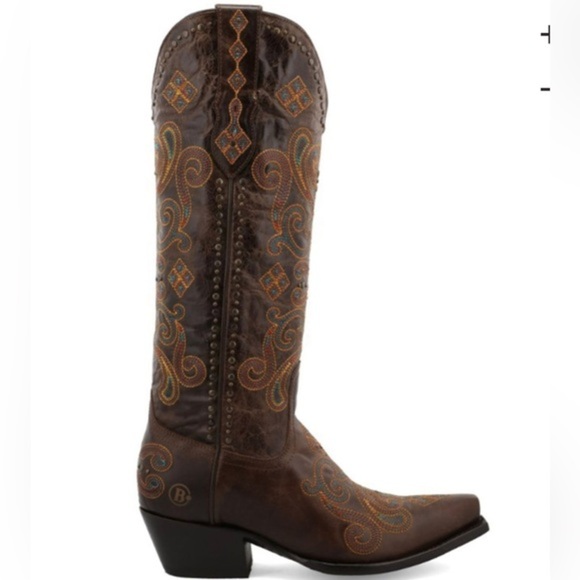 BLACK STAR LOCKHART blue EMBROIDERED LEATHER WESTERN SNIP TOE BOOT‎ size 11 new - Picture 6 of 9